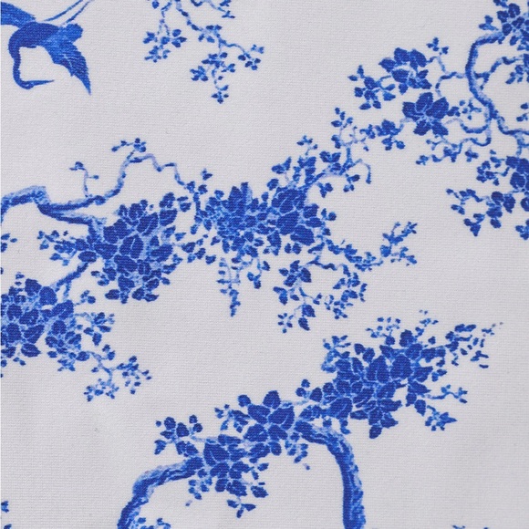 Berlook Blue Retro Floral Drawstring One-Piece Swimsuit - Picture 3 of 5